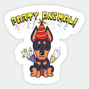 Party Animal Alsatian Sticker